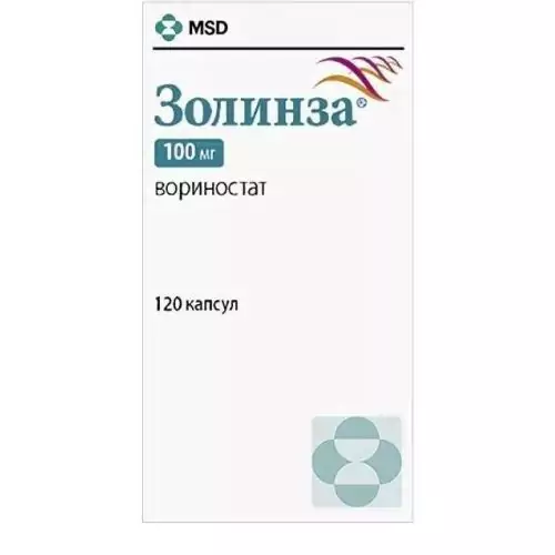 Золинза капс. 100мг. фл N120(Вориностат)