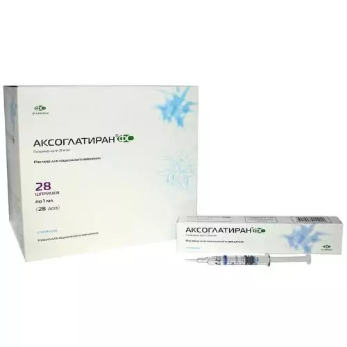 Аксоглатиран ФС р-р д/и п/к.шпр. 20мг/мл. N28 (глатимера ацетат) 