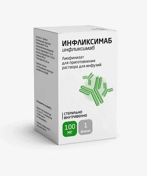 Инфликсимаб лиоф д/конц д/инф 100мг фл N1 ( Инфликсимаб )