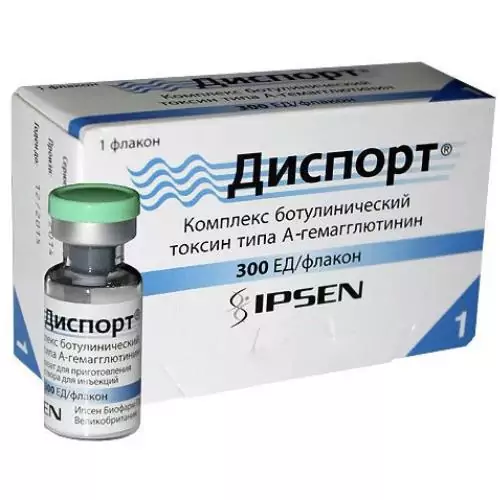 Диспорт лиоф. д/ин. 300ЕД фл. N1 (ботулинический токсин)