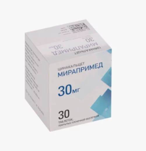 Мирапримед 30мг №30 (Цинакальцет)