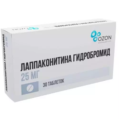 Лаппаконитина гидробромид таблетки 25мг 30