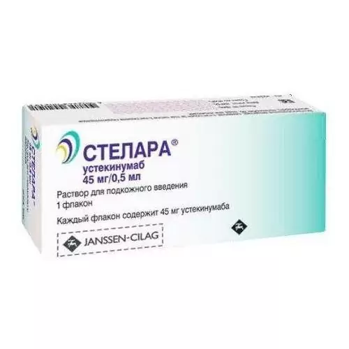 Стелара р-р д/и п/к 45мг/0,5мл шприц UltraSafe 0.5мл N1(Устекинумаб)
