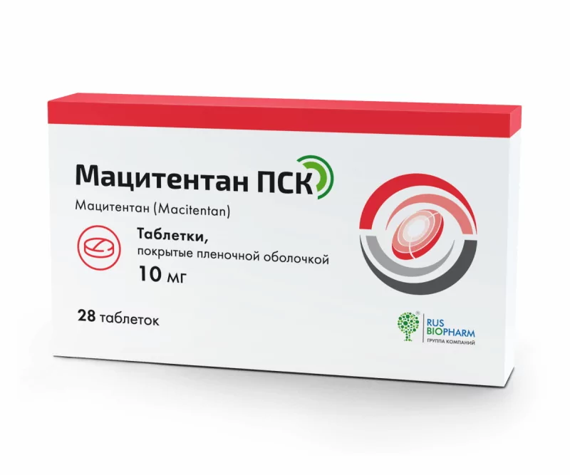 Мацитентан ПСК таб п/п/о 10мг №28 (мацитентан)