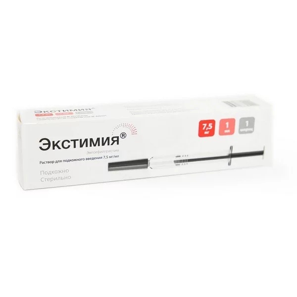 Экстимия р-р д/и п/к 7.5мг/мл шпр 1мл №1 (Эмпэгфилграстим)