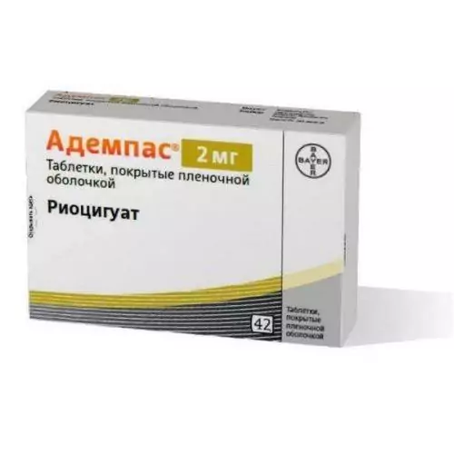 Адемпас таб. п/о 2мг. N42 (риоцигуат)