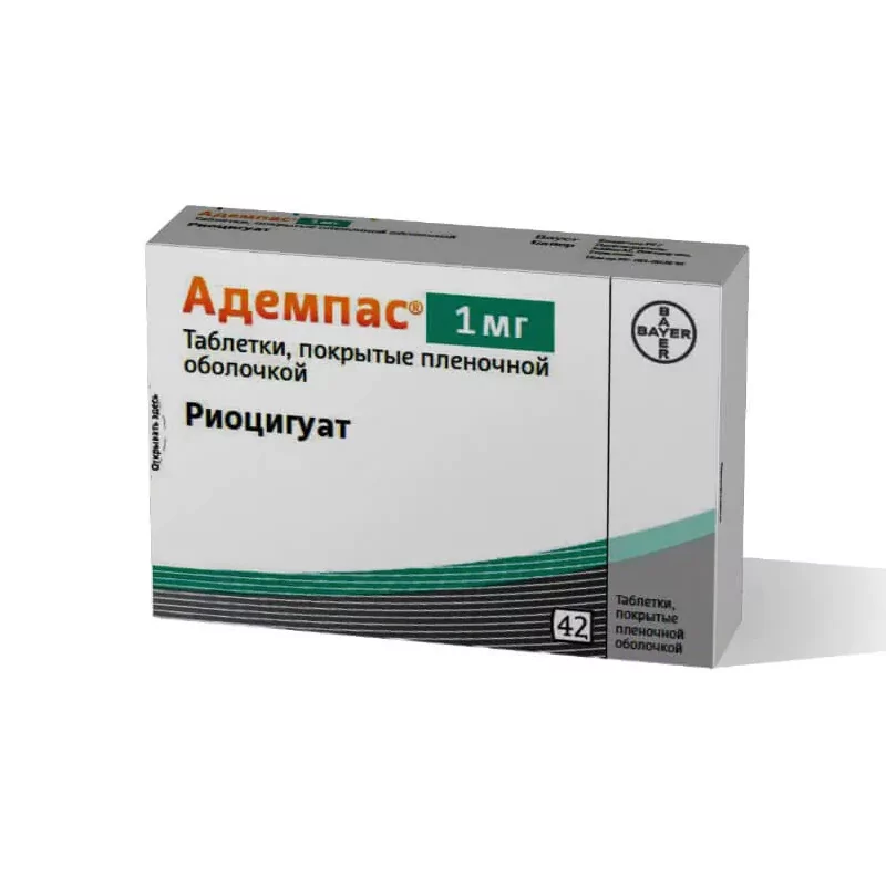 Адемпас таб. п/о 1мг N42(Риоцигуат)