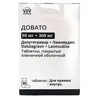 Довато табл. п.п.о., 50 мг+300 мг №30 (ламивудин+долутегравир)