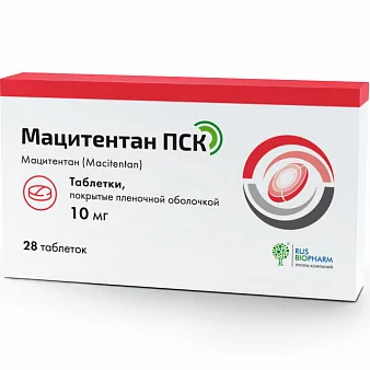 Мацитентан ПСК таб п/п/о 10мг №28 (мацитентан)